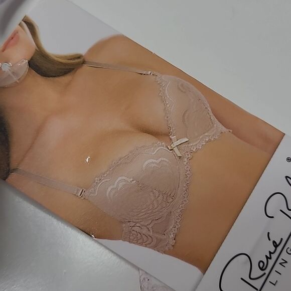 NEW 36DD Rene Rofe lavender purple lace LIGHTLY PADDED support comfort bra NWT - Picture 2 of 8